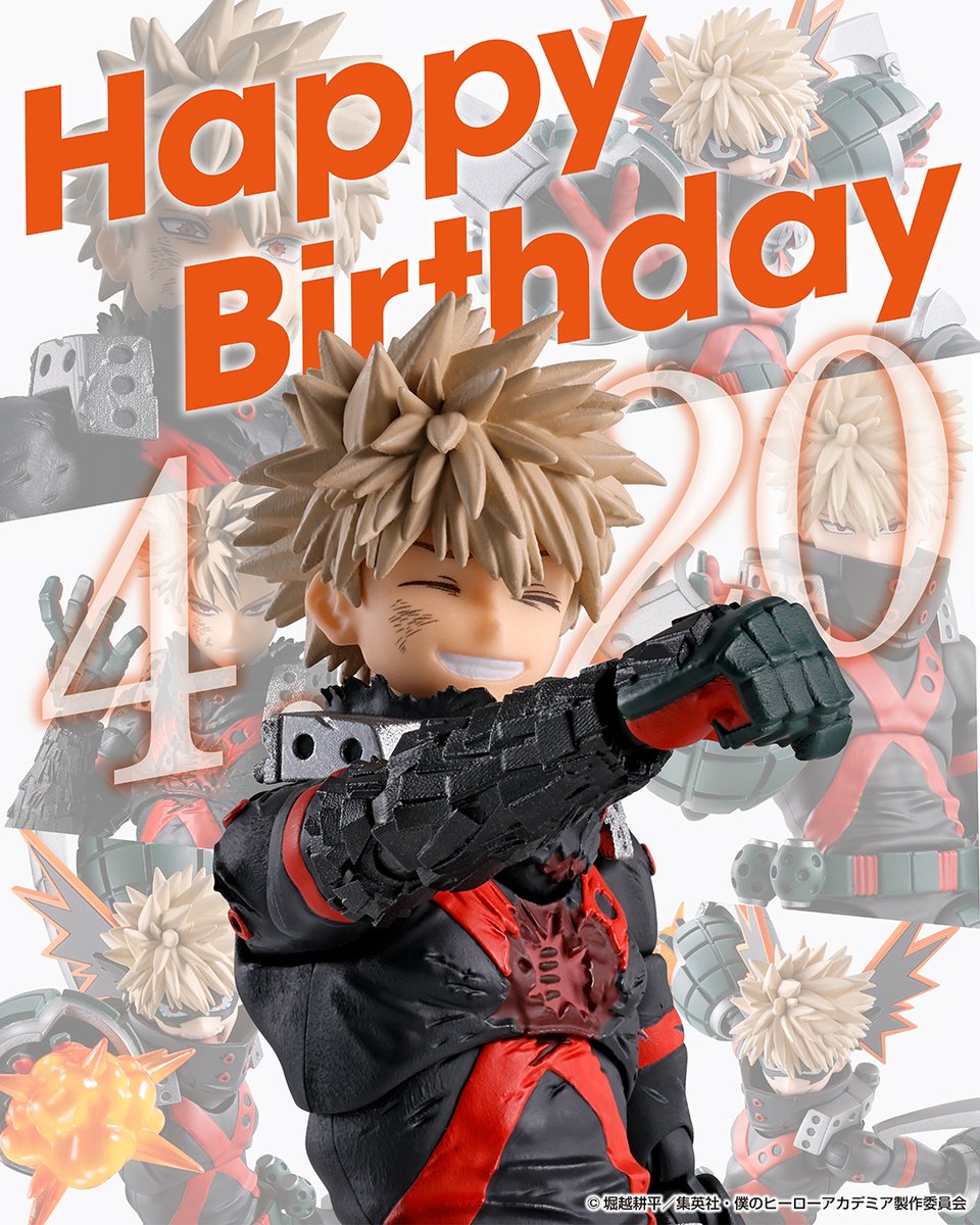 4月20日に誕生日を迎えたのは――
“爆豪のかっちゃんだ!!”

大・爆・殺・神 ダイナマイト こと爆豪勝己の誕生日を、アクションフィギュア「S.H.Figuarts」の画像でお祝い♪
※販売終了商品を含みます。

📌シリーズ商品一覧
tamashiiweb.com/special/jumpcs…

#heroaca_a #ヒロアカ #ヒロアカアーツ #t_shf