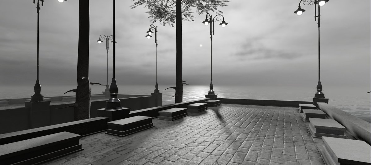 redavool's tweet photo. monochrome themed clothing store #environmentart #robloxstudio #blender3d https://t.co/cMEN9QIsGW