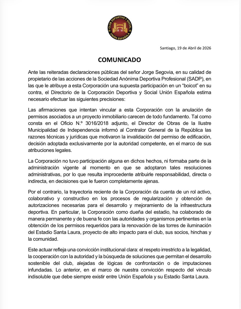 CDYS UNION ESPAÑOLA tweet media
