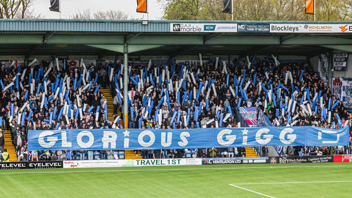 buryfcofficial's tweet photo. Gigg Lane in all its glory 😍

📸 @GomboczSteve https://t.co/6JxW0aWGib
