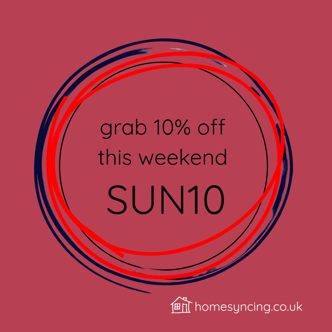 homesyncing's tweet image. 🔥 Weekend deal alert! 🔥
Take 10% OFF everything this weekend with code SUN10

👉 homesyncing.co.uk

#WeekendSale #DiscountCode #HomeStyle #HomeDeals #ShopNow #InteriorInspo #houseandhome #homeandgarden #beautifulhomes #colourfulhome #interiordesign