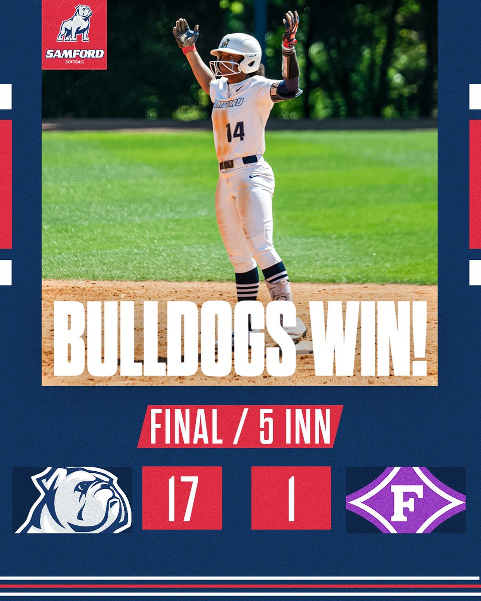 SamfordSB's tweet photo. Easy sweep 🧹🧹🧹

Bulldogs outscore Furman 39-3 over the three-game set‼️

#AllForSAMford https://t.co/boWwzsAa1S