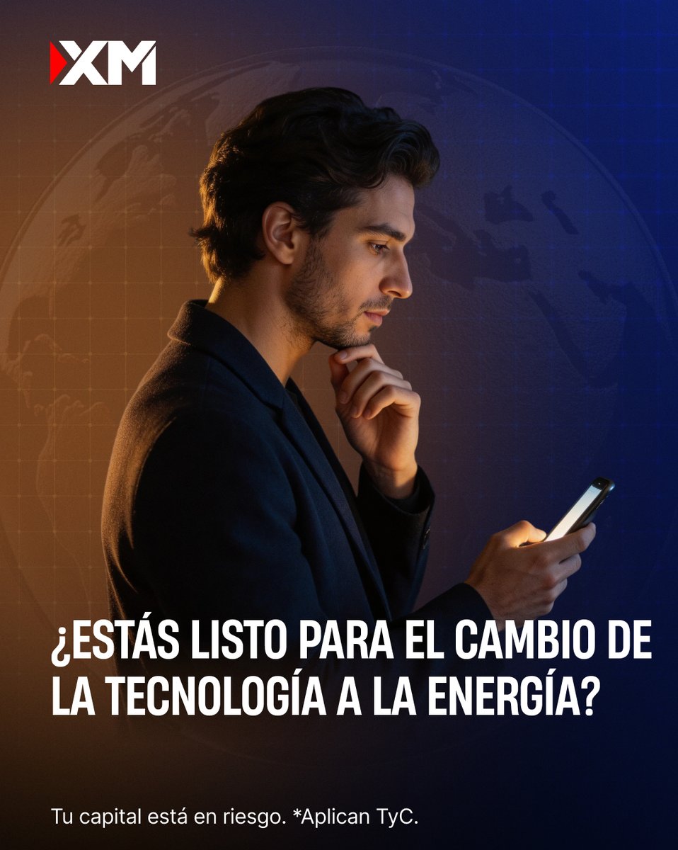 La IA está creciendo, pero su demanda de energía está encontrando un límite. 🧱⚡

Este abril, el trade tecnológico se está desplazando del software a la red eléctrica. No elijas una sola acción—opera toda la temática de energía e infraestructura con el AI_INDX# en XM. 📈