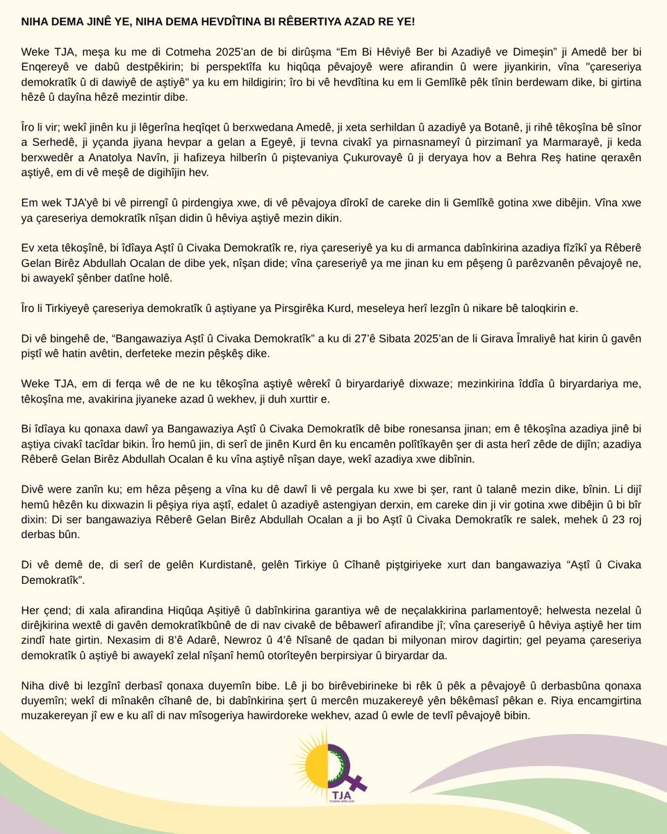 Tevgera Jinên Azad tweet media