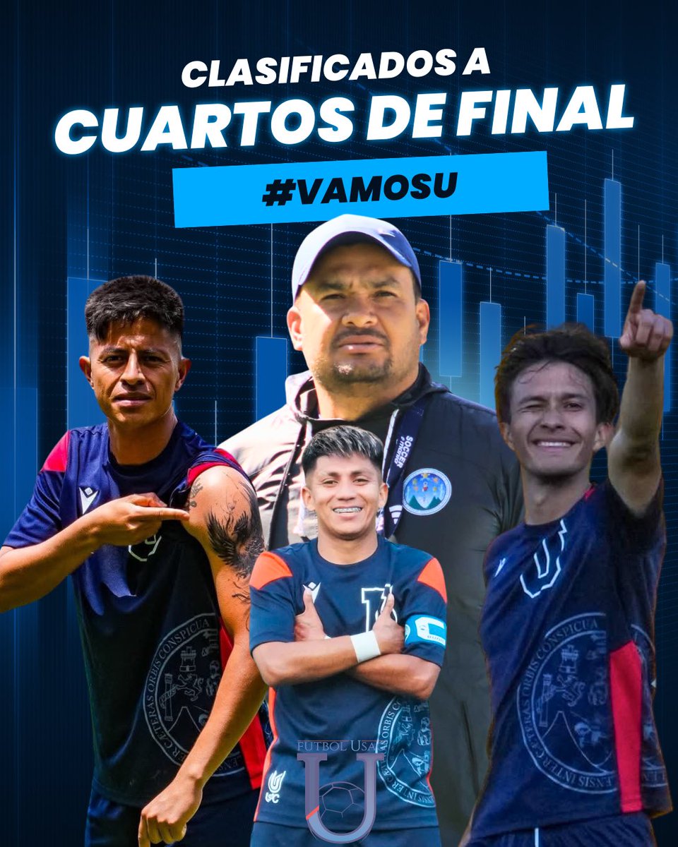 🔵💙 ¡Ante todo y contra todos! 🔥 ¡Estamos en cuartos de final! 💪🏽⚽️ #VamosU 

✅ Dos expulsados (incluido el portero), 9 minutos de reposición y la U mostró carácter, personalidad y gallardía para quedarse con el boleto. 

#VamosU #DaleU