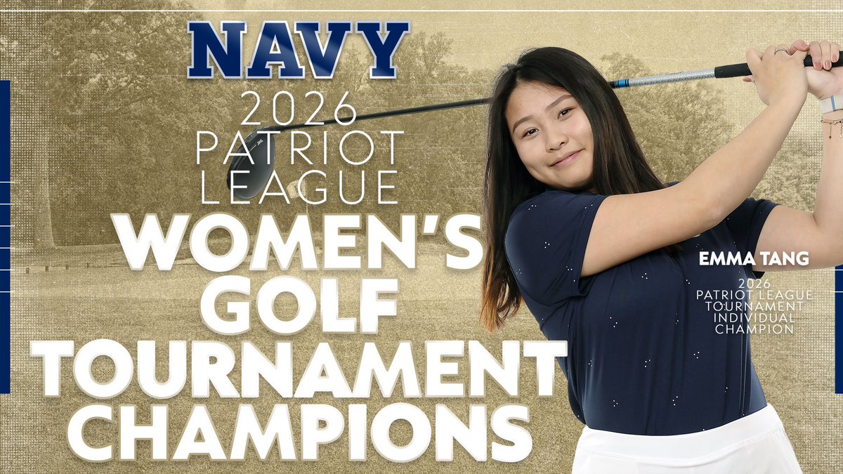 NavyAthletics's tweet image. The 3-peat is complete! 

For the third-straight year, Navy captures the Patriot League Women’s Golf Championship.

Emma Tang also takes home the individual championship in back-to-back seasons!

#GoNavy | @PatriotLeague