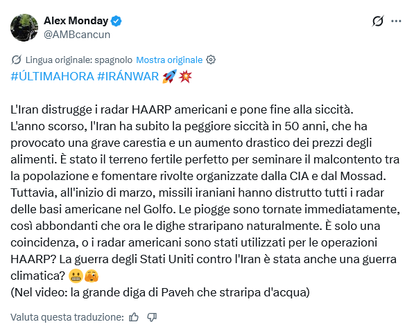 mabulox's tweet image. @AMBcancun come diceva il grande Enzo Jannacci coi suoi #tweet t'endormenta cume un cuiun

#HAARP 'sto kazzo