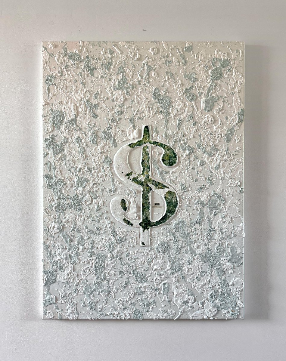 RTrixson's tweet photo. Instead of giving money away and getting scammed by sweet face farid roymcfck buy some real physical art to put on your sorry ass walls

The God We Trust - 2026 by Trix https://t.co/QzSxW8LfsG