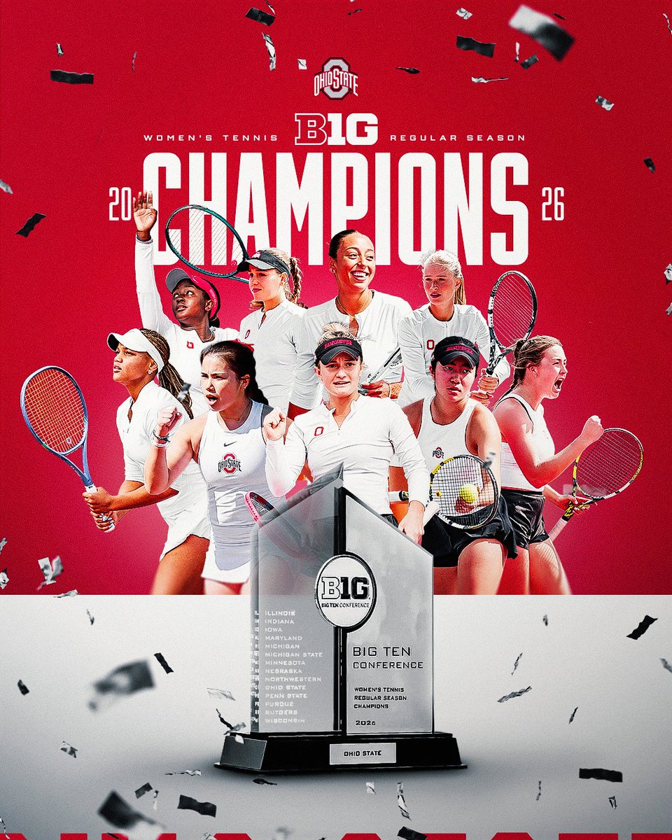 OhioStateWTEN's tweet photo. Regular season Big Ten CHAMPS 🏆
#GoBucks https://t.co/oSNqKxGkmg