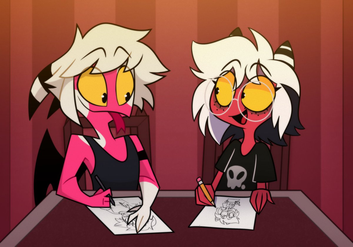 drawing together is always better! ✨

/collab with <a href="/AnimatedMau/">AnimatedMau</a> (we did each other's imps!)

_
#helluvabossoc #hazbinhoteloc