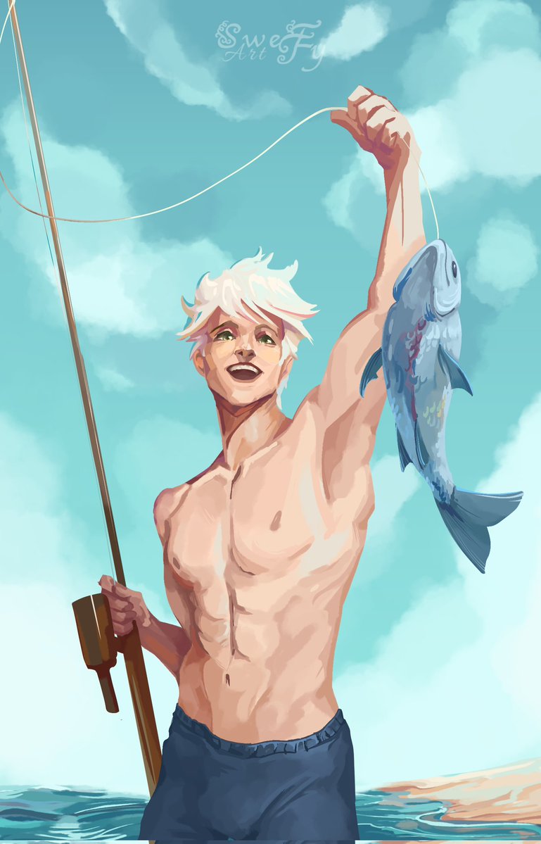 art_sweety's tweet image. Raph has a favorite hobby: fishing. So much so that he's ready to leave his desk at any moment and disappear to his secret spot for a few hours. 

#oc #originalcharacter #originalart