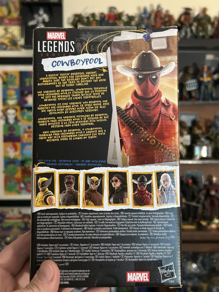 evilekim33's tweet image. COWBOYPOOL 🤠 VERY COOL! 👍 
I have a couple of fun ideas for head swaps on this figure, but yeah, either way I couldn’t resist after seeing him in person. I may as well complete the set now and buy my LEAST favorite, Cassandra Nova 😝 Yikes! Great wave! #DeadpoolAndWolverine