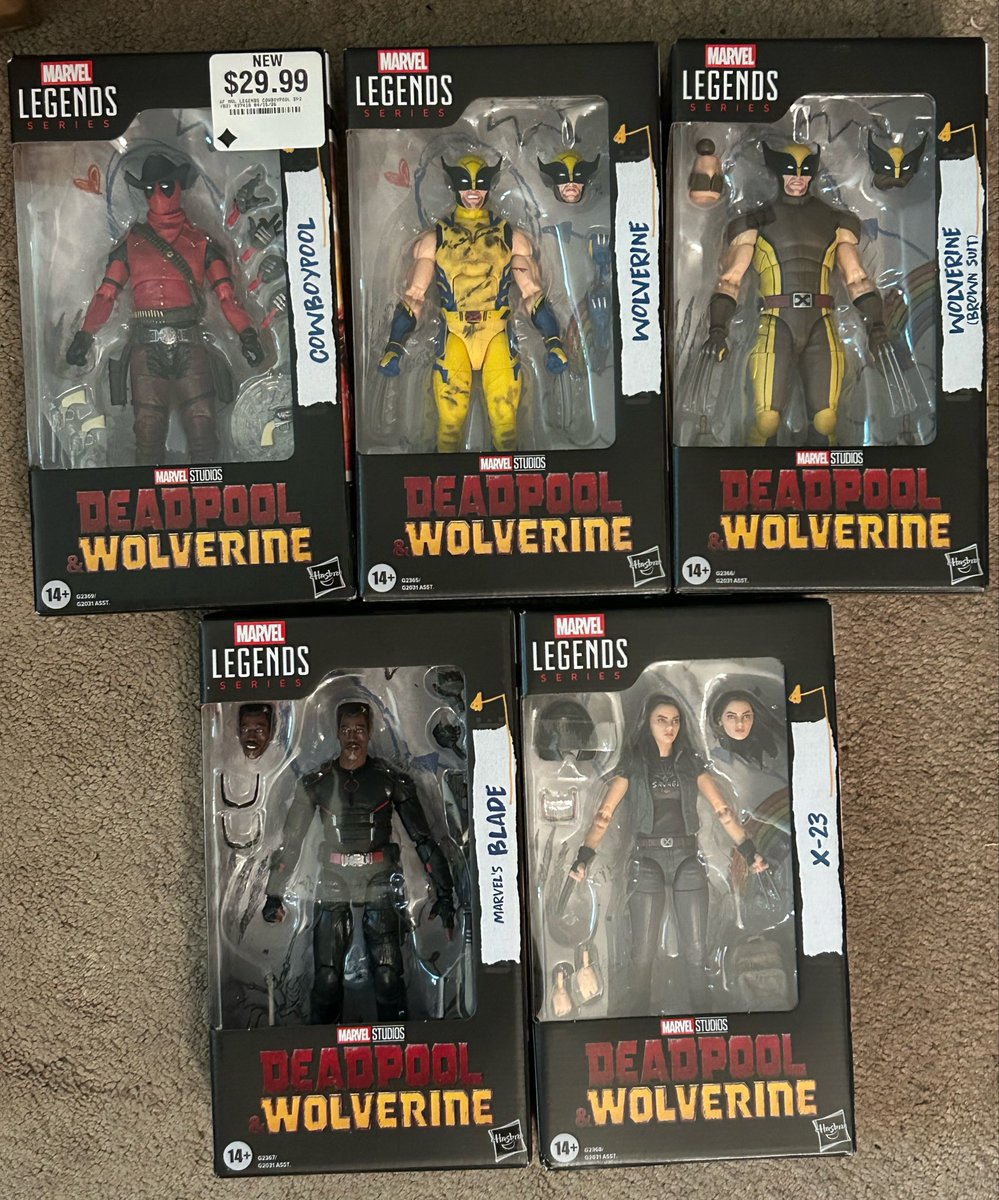 evilekim33's tweet image. COWBOYPOOL 🤠 VERY COOL! 👍 
I have a couple of fun ideas for head swaps on this figure, but yeah, either way I couldn’t resist after seeing him in person. I may as well complete the set now and buy my LEAST favorite, Cassandra Nova 😝 Yikes! Great wave! #DeadpoolAndWolverine