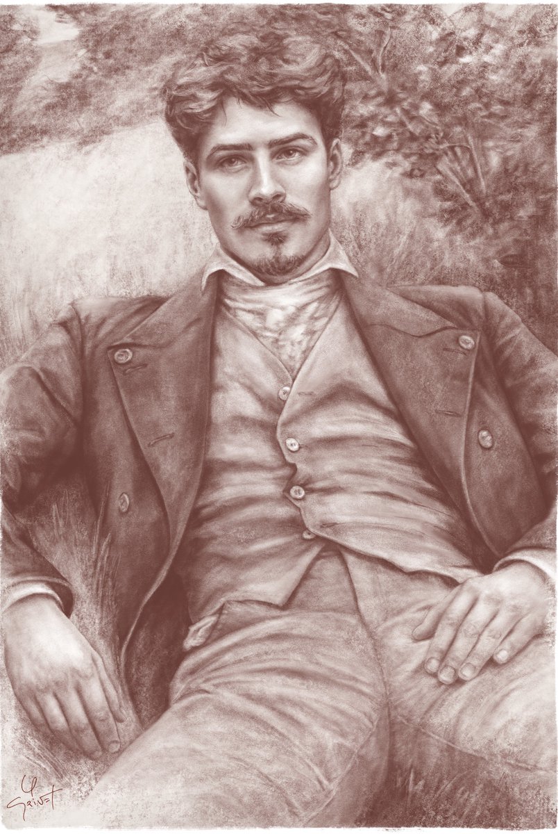 LG_Art_Print's tweet photo. “It is important to express oneself… provided the feelings are real and are taken from your own experience.”
— Berthe Morisot

Young Man in Repose
by L. Grivet