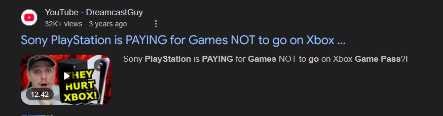 vgfytschool's tweet image. guys!

Before "fixing" #Gamepass, I've got one last question. 
Do y'all have any hypothesis as to why #PlayStation was reportedly allegedly paying to block games from going to Gamepass?

Thanks in advance!