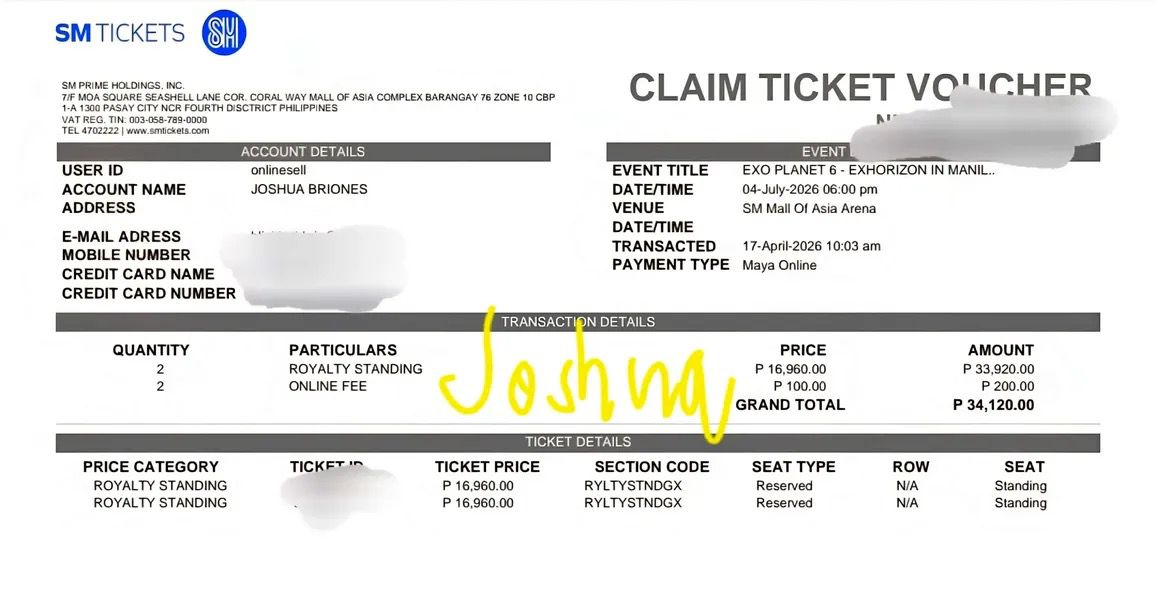 _mpanzii's tweet photo. WTS LFB 

EXO PLANET #6 – EXhOrizon
LIVE in Manila 

Magkatabi seats 

ROYALTY STANDING E 17k
BOX REG TICKETS. 
Box prem 9k

Pm Lang po if interested 

#EXhOrizoninMANILA
#EXOinManila https://t.co/3gwhBFYWR9
