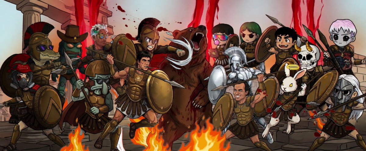 GreekFnF's tweet photo. One of the few groups left fighting the bear market and still winning 

The victory will be glorious 🩸⚔️

@GreekFnF ⚡️ https://t.co/4KNEsEfvAy