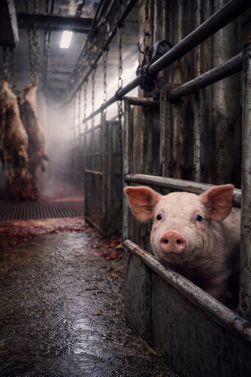 nasrene41's tweet image. #Vegan #PlantBased #AnimalsAreSentient #AnimalRights
This is fear.
This is suffering.
This is reality.

They feel pain. They want to live.
Just like us.

Choose compassion. Choose vegan. 💔🐷🌱