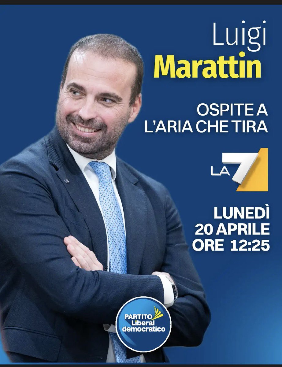 marattin's tweet photo. Ci vediamo domattina alle 12.25 a L’Aria Che Tira su La 7. https://t.co/86NbrKCrmV