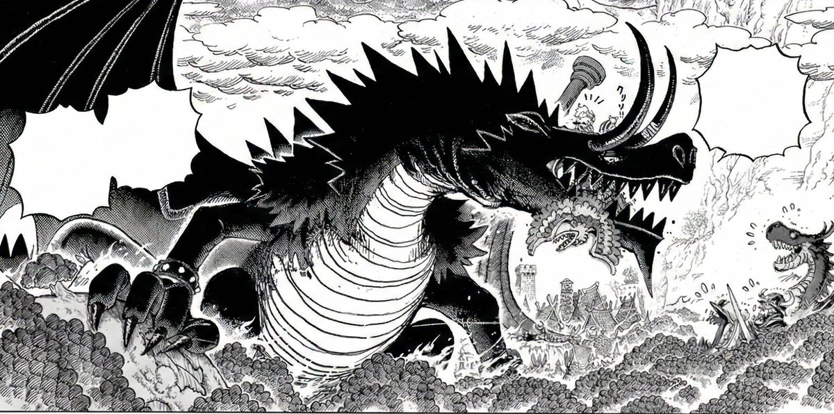 Raylohsan's tweet photo. Comment protéger Wano du GM après le départ des Mugi? 
Garder Yamato sur Wano.
Comment protéger Erbaf du GM et d'Uranus?
En gardant Loki sur Erbaf avec le FDD de Niddhogg le plus gros dragon du monde.
Si Uranus se pointe Nidhogg le détruira ! ✋😏
#ONEPIECE〜 #ONEPIECE1180 https://t.co/HeP0BC5wlV