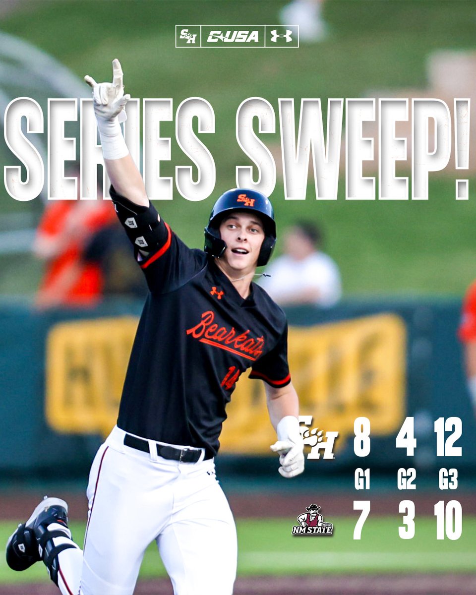 BearkatsBSB's tweet photo. Swept ‘em out west 🧹

#EatEmUpKats https://t.co/W843GVYcoe
