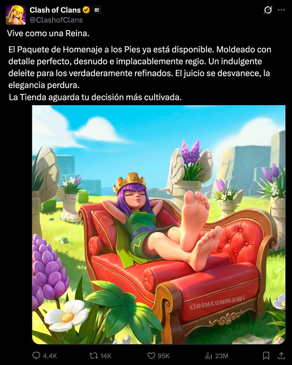 clashconmawi's tweet image. LA ERA del FETICHE DE PIES de SUPERCELL HA VUELTO‼️🦶😳

Supercell… ¿por qué estás tan obsesionado con los pies? 👀

#ClashOfClans #Supercell #ClashRoyale