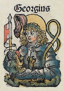 URDailyHistory's tweet image. 23 April 303: The traditional date given for Saint George’s execution. Saint George was a #Roman soldier of #Greek origin and member of the #Praetorian Guard for Diocletian. He was sentenced to death for refusing to recant his #Christian faith, later becoming the patron saint of
