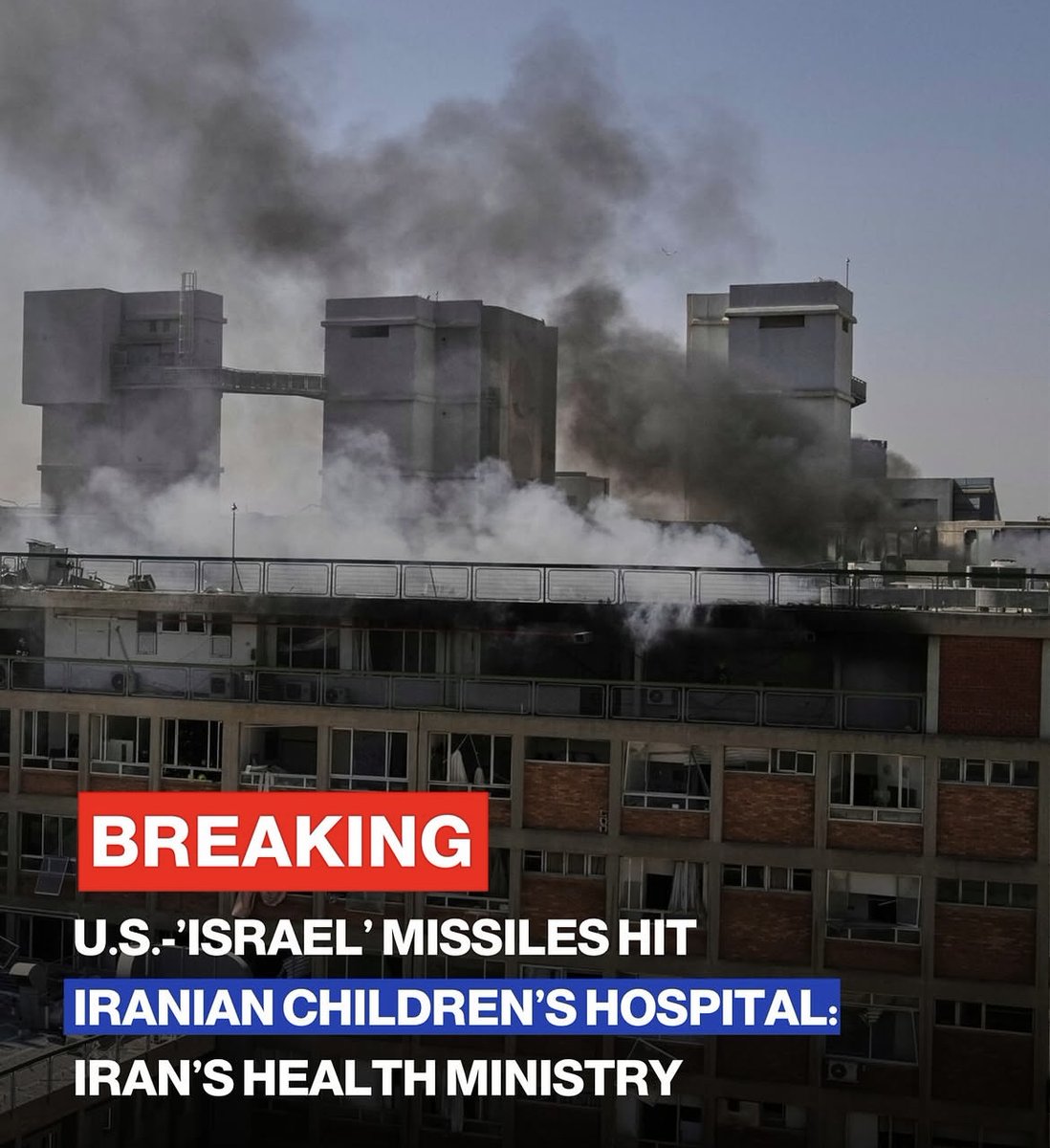 More than 20 attacks on healthcare facilities more than 300 health and emergency facilities damaged by US israel airstrikes since february. Impeach the president and his cabinet of war criminals immediately!