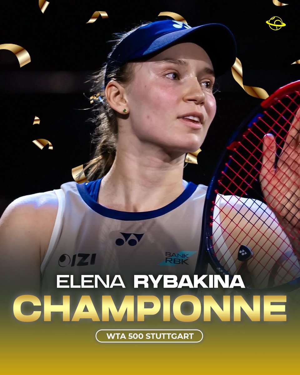 reneromanosport's tweet image. Elena #Rybakina derrotó 7-5, 6-1 a Karolina WMuchova para alzarse con el título del Abierto de #Stuttgart por segunda vez. Se trata de la primera vez que la campeona de la edición de 2024 repite un título. La kazaja de 26 años había conquistado 12 en torneos distintos