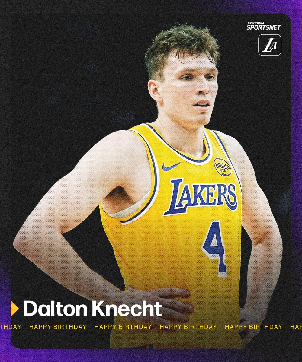 SpectrumSN's tweet image. Happy birthday, Dalton!!! 🥳🎉🎂💜💛
#LakeShow