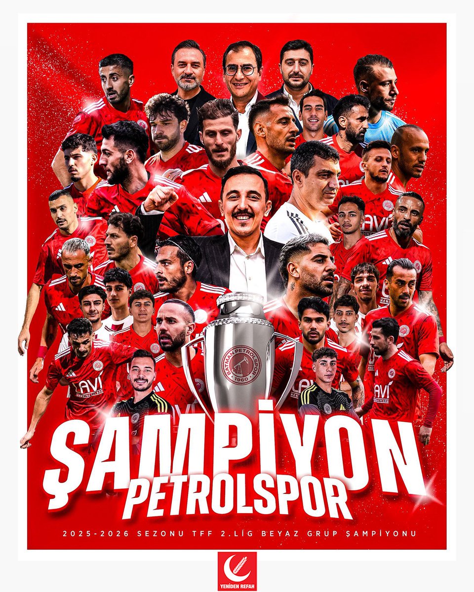 erbakanfatih's tweet photo. TFF 2. Lig Beyaz Grup’ta şampiyon olarak TFF 1. Lig’e yükselme başarısı gösteren Batman Petrol Spor’u tebrik ediyorum. Bu önemli başarıda emeği geçen tüm camiayı kutluyor, TFF 1. Lig’de başarılar diliyorum.

@batmanpetrolfk https://t.co/dExB8qBtX5