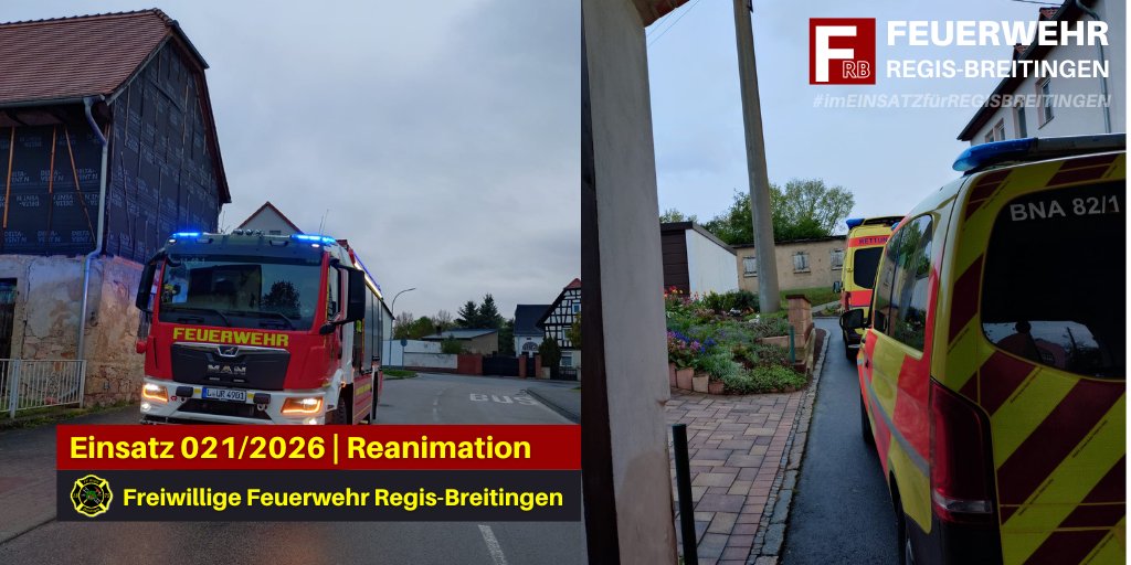 FF_Regis's tweet photo. +++ Reanimation - 19.04.2026 - 18:20 Uhr +++        

Weitere Informationen zu diesem Einsatz und alle weiteren Einsatzberichte finden Sie auf unserer Website unter: https://t.co/YWnSRqvx0v 

#imEINSATZfürREGISBREITINGEN #WIRfürREGISBREITINGEN #RegisBreitingen112
*mt https://t.co/sMb0hhah8T
