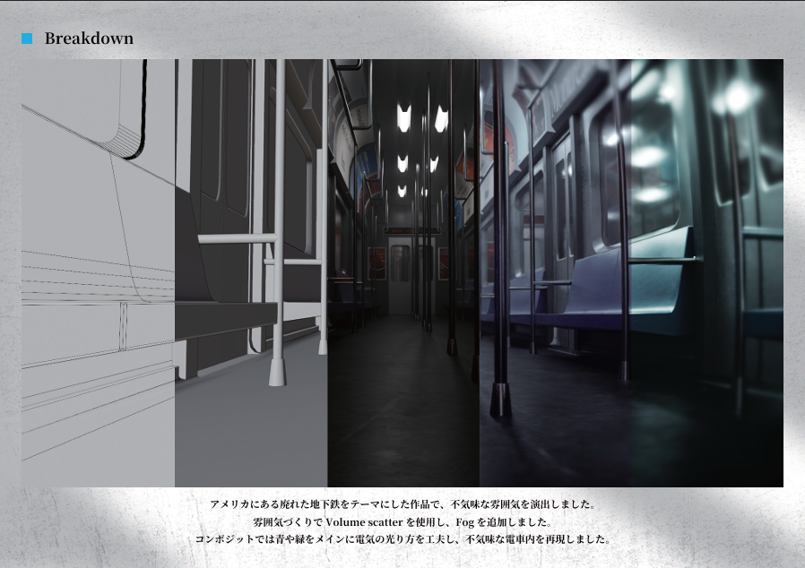 zyoujakuya's tweet image. 27卒の映像系で就活を頑張っている学生さんたちの参考になればと思い学生時代に制作したもの+PortFolioとDemoReelのデータを集められるだけ集めてドライブに公開したので下記URLから自由に見ていただければと思います！
#3dcg 
x.gd/8BwAx