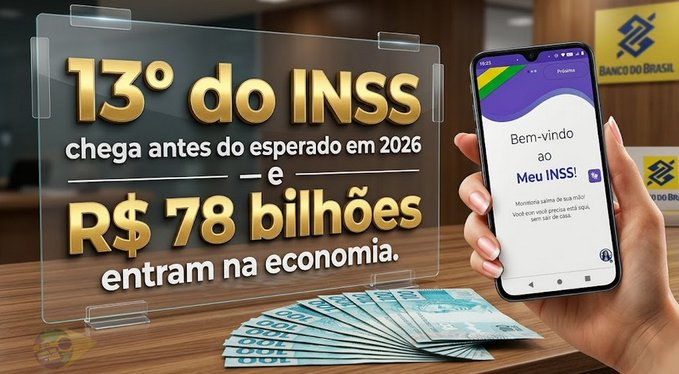 🚨13º do INSS chega antes do esperado em 2026 — e R$ 78 bilhões entram na economia já nos próximos 45 dias. jasb.com.br/2026/04/13.htm… 

📷No total, serão R$ 78,2 bilhões injetados na economia em menos de dois meses, distribuídos em duas parcelas. #DomingoLegal