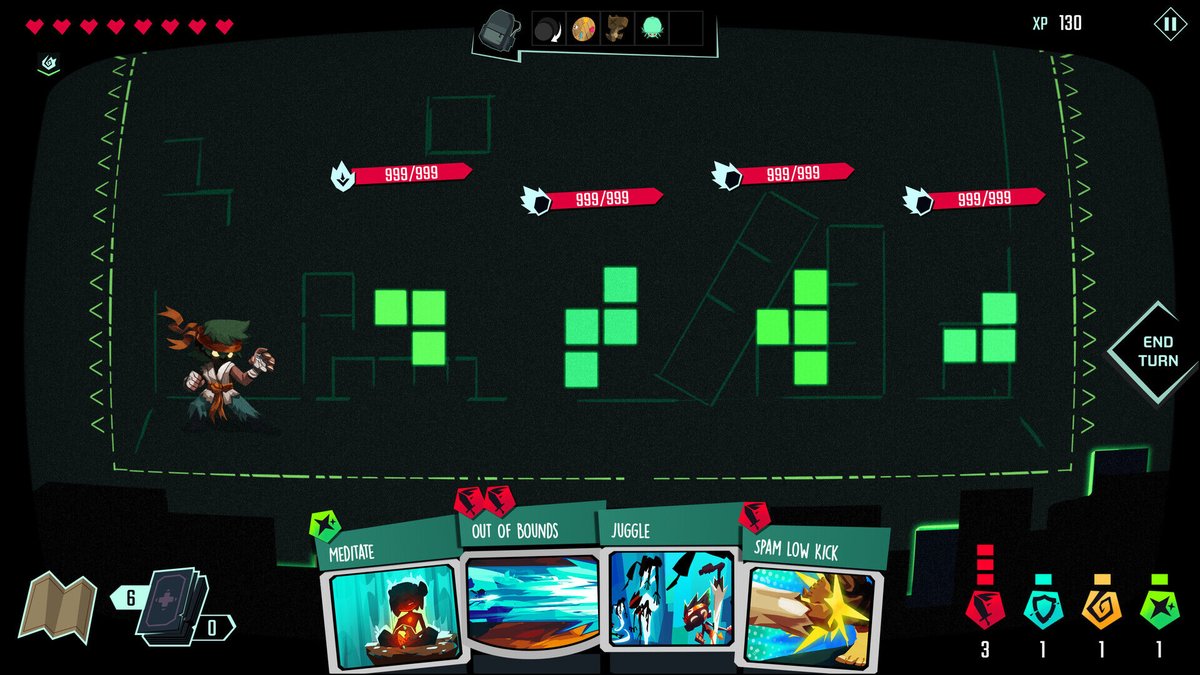 devsanddorks's tweet image. Build your deck and strategize to defeat foes as you traverse videogame worlds. Choose between 3 unique starting genres, and combine them to create unstoppable combos!

Five More Minutes, an indie game by @purpleturtleoff 🃏 

More below ⬇️ 
#indiegame #indiedev