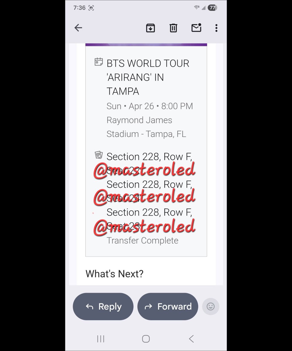 Still selling 3 tickets for Tampa , 26 April.  At cost $283 each plus Paypal fee.