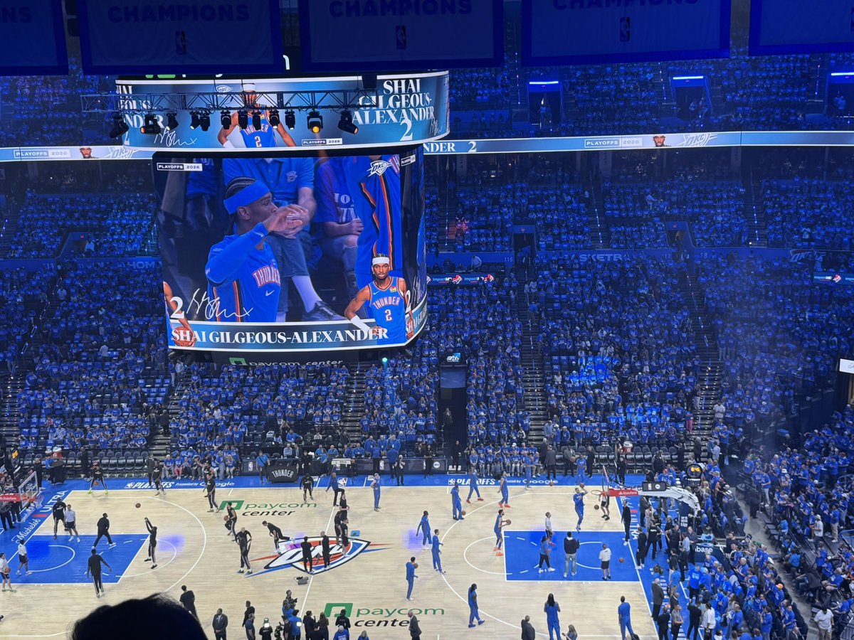 HornsDown99's tweet photo. let’s fucking go #OKC #Thunder https://t.co/LxQrfkkgXs
