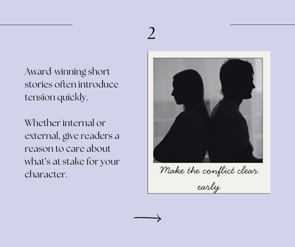 NGSStoryAwards's tweet image. Writing a short story? Here are 4 tips to strengthen your submission.

Tell us in the comments: which part of writing a short story do you find most challenging? 📚✍️

#writingcommmunity #AuthorsOfX