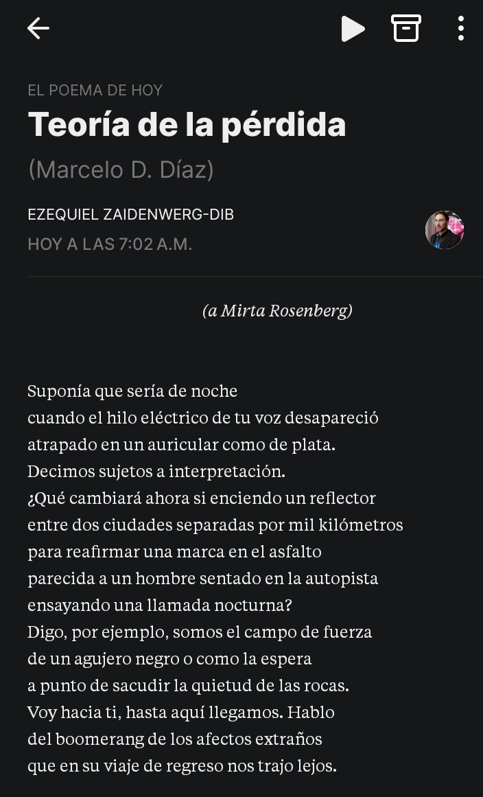 Hoy en el Subtrack de Ezequiel Zaidenwerg; millones de gracias de verdad; abrazo enorme y espero llegue 🌿🙏📖🍀