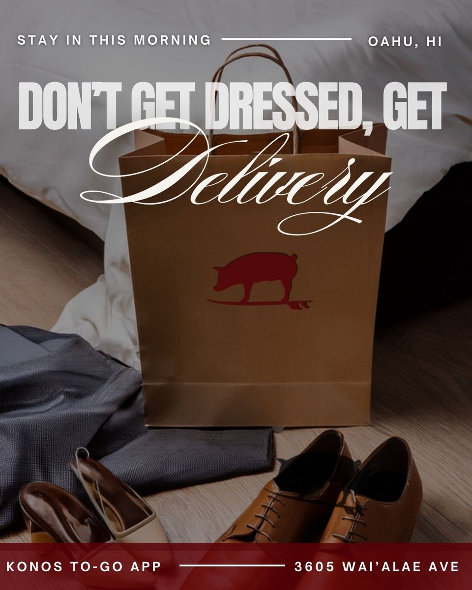 thesurfingpighi's tweet image. Don’t get dressed. Get delivery.
Because some mornings deserve soft sheets, strong cuddles, and a breakfast burrito dropped at your door.

🌯 Hot, heavy, and ready when you are.
🚗 Order now and keep the mood going.

#BreakfastInBed #StayInAndSnack #takeout #oahueats