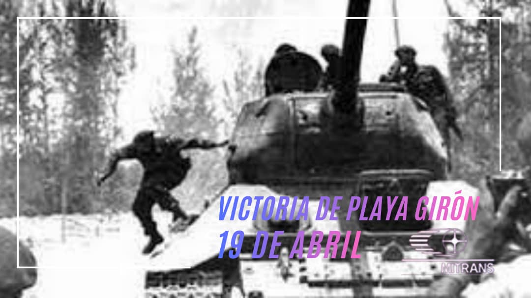 19 de abril de 1961: Victoria de Playa Girón, primera gran derrota del imperialismo en América. Girón es hoy y siempre 
#Girón65
#TransporteCuba