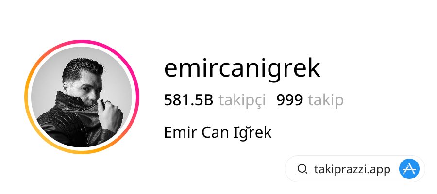 👀 emircanigrek (Emir Can İğrek) 1 kişiyi takibe başladı:

✅ ataberk.dogan (Ataberk Doğan)
🔗 instagram.com/ataberk.dogan