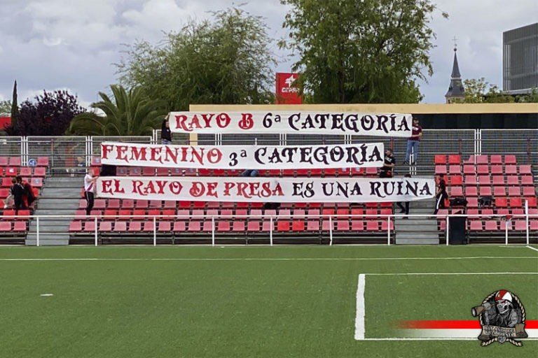 El Femenino y el Filial descienden a la cuarta y quinta categoría, respectivamente.

Tirando a la basura el futuro del club y cargándose lo que un día fue uno de nuestros baluartes. 

Por la viabilidad del Rayo Vallecano…
¡PRESA VETE YA!