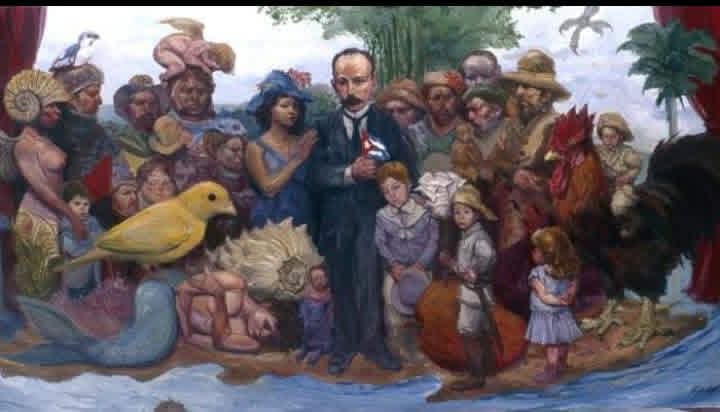 "[]A todo convite entre pueblos hay que buscarle las razones ocultas." #JoséMartí OC, t.6, p. 158. #JuntosXCuba #CubaPorLaPaz #CubaEsCoraje 
Obra de Roberto Fabelo