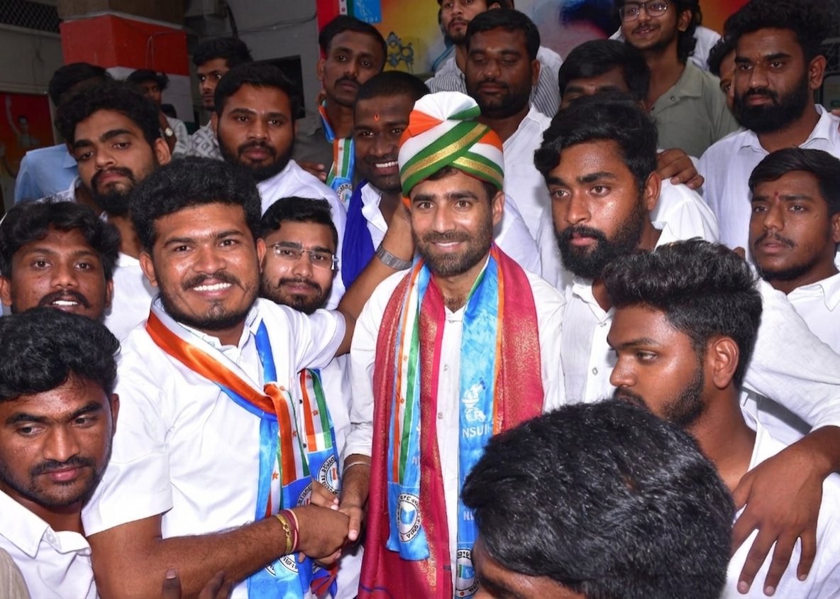 seva_ramavath's tweet photo. Met NSUI National President Vinod Jakhar ji At Gandhi Bhavan 
@VinodJakharIN 
@nsui_swamy 
@TSNSUI https://t.co/DusG5SqrQD