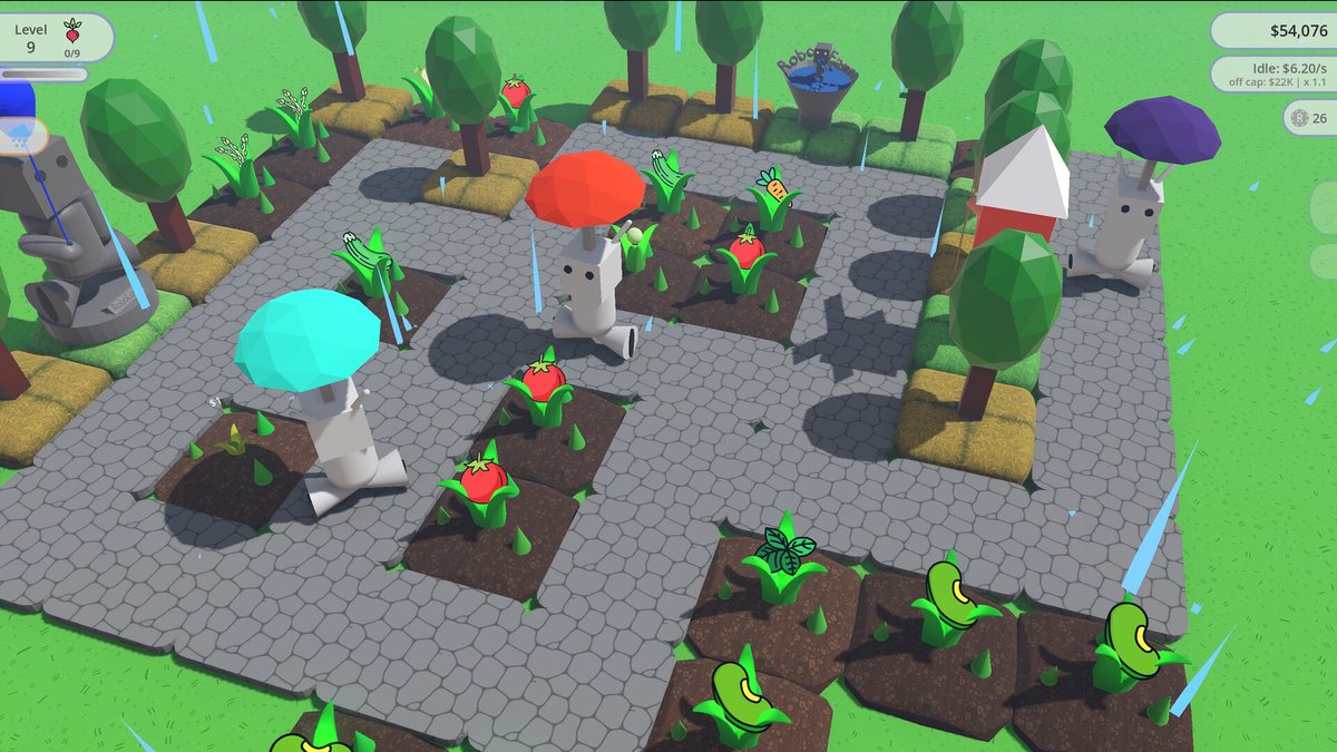 newgamesonly's tweet photo. Check out RoboFarm on Steam ! Build, automate, and decorate your dream farm! Deploy robot workers, unlock powerful upgrades, and watch your crops thrive while you relax, raising profits to your satisfaction. Save and share your creations, tune in with the music, and experience... https://t.co/fuyoad4vIH