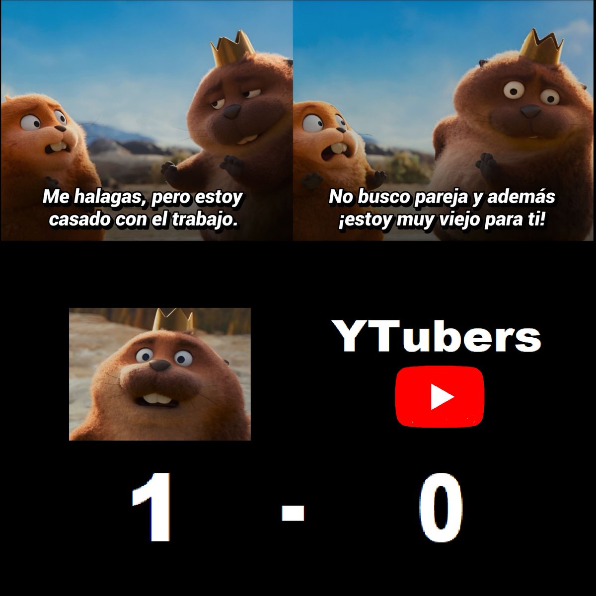 GadielAvalos's tweet image. "Castor se papea YTubers" - La película
#hoppers #meme #youtuber