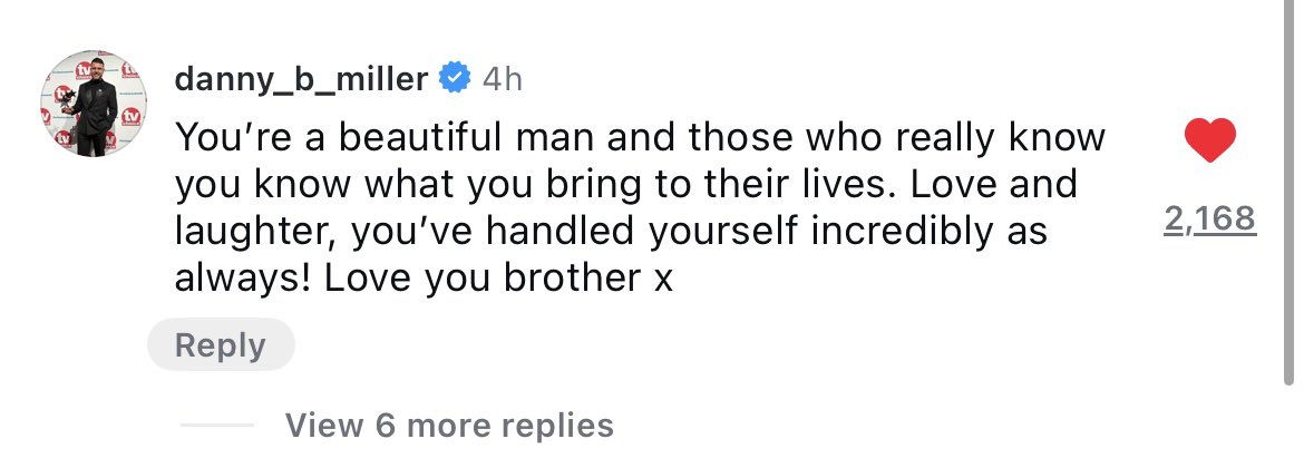 alwaysrobron's tweet photo. Oh Adam my heart breaks for you, I’m so sorry you’ve went through this, no one deserves to feel that way😭

Love Danny’s comment, beautiful words, what an incredible friend🥹 https://t.co/XnGQNxwRcP