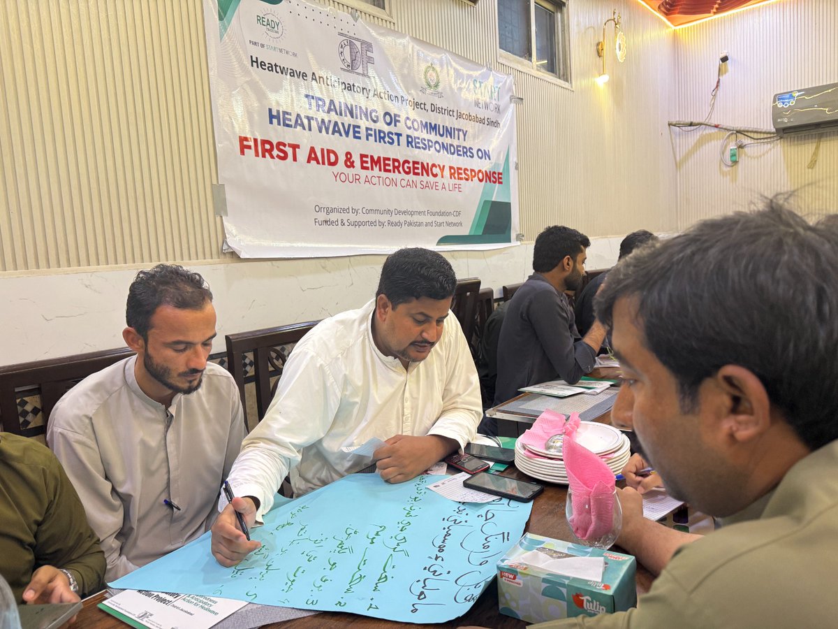 CDFsindh's tweet photo. Building resilience where it matters most! 🛡️☀️

​CDF, with the dedicated support of START NETWORK/READY Pakistan, has successfully conducted training for Youth First Responders under our Heatwave Anticipatory Actions Project
@StartNetwork @ADRRN1 @globalnetworkdr https://t.co/hXJ7jG0mX1