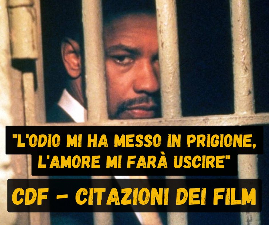 cdf_film's tweet image. "L'odio mi ha messo in prigione, l'amore mi farà uscire". 

Carter - Hurricane - Il grido dell'innocenza 🎬

#thehurricane #denzelwashington